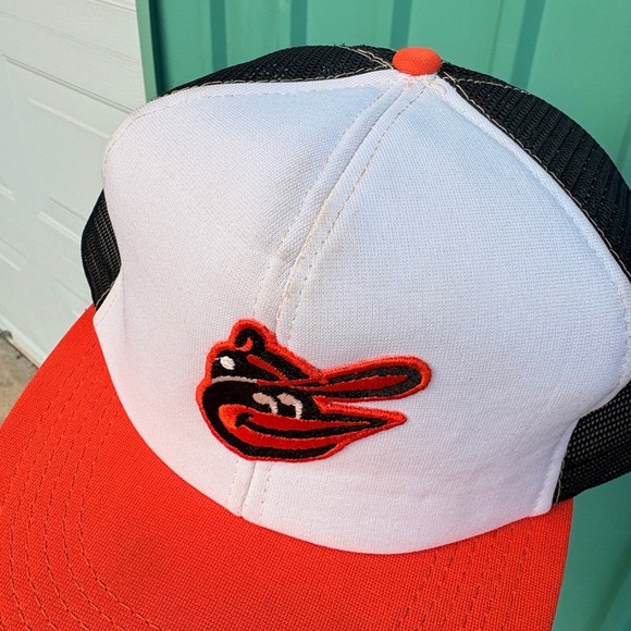 Vintage Baltimore Orioles baseball mlb mesh trucker hat snapback FLETCHER - Picture 3 of 8